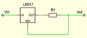 Stromregler mit lm317-Schema