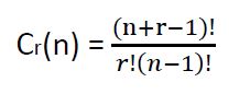 Kombinationen mit Wiederholung - Formel