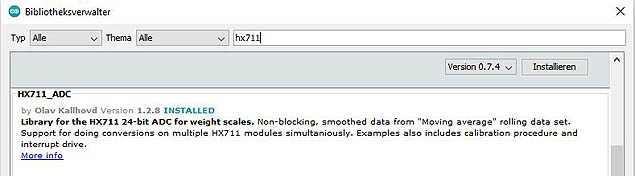 Bibliothek HX711_ADC