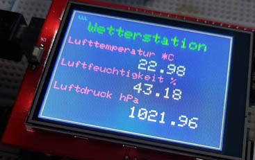 Anzeige der Wetterstation