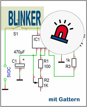 Blinker mit Gattern