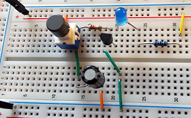 Ausschaltverzoegerung mit Transistor - Testschaltung