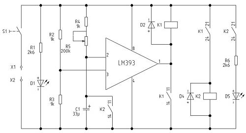 Einschaltverzögerung mit Komparator LM393