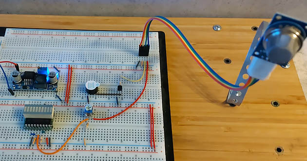 Testschaltung auf Steckbrett