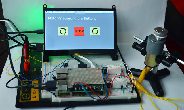 Gleichstrommotorsteuerung mit Raspberry Pi Testschaltung