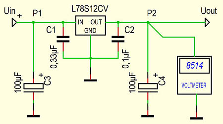 spannungsregler L78s12cv