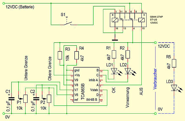 Batteriewächter mit Abschaltung