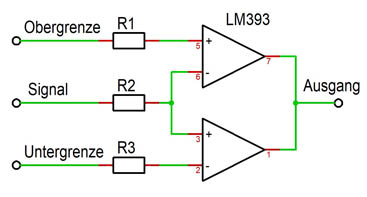 Verschaltung zwei Komparatoren