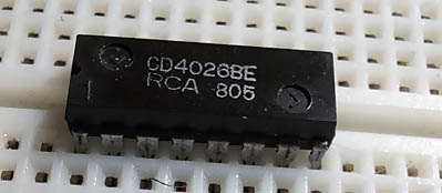 Zähler CD4026BE mit 7-Segmentanzeige Decoder