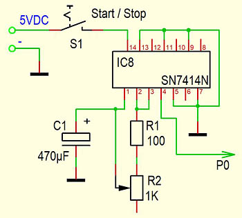 Taktgeber 1Hz mit SN7414N