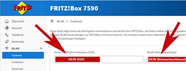 Fritzbox Zugangsdaten