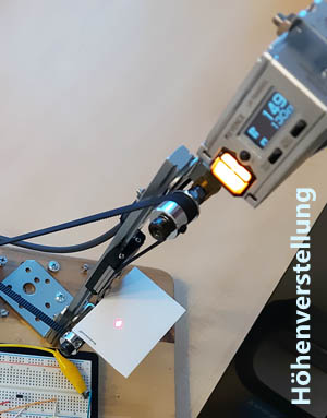 Höhenverstellung mit Laser