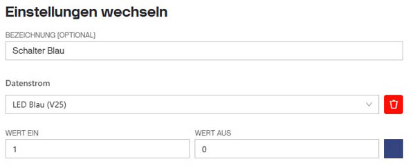 Einstellungen wechseln
