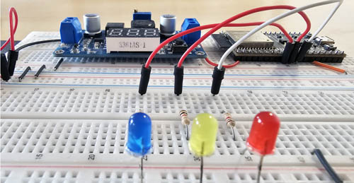 Schaltung mit drei Leuchtdioden