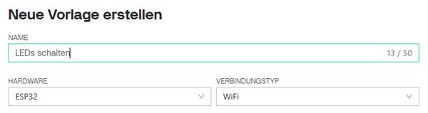 Neue Vorlage erstellen