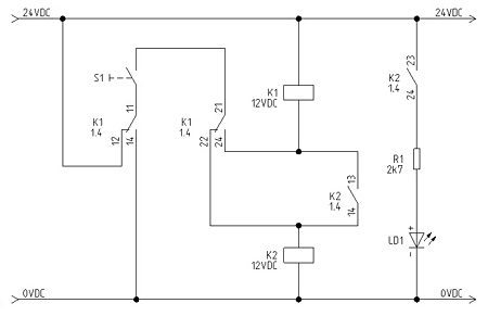 Impulsschalter mit 2 Relais (die Schaltung)