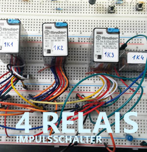 Impulsschalter mit vier Relais