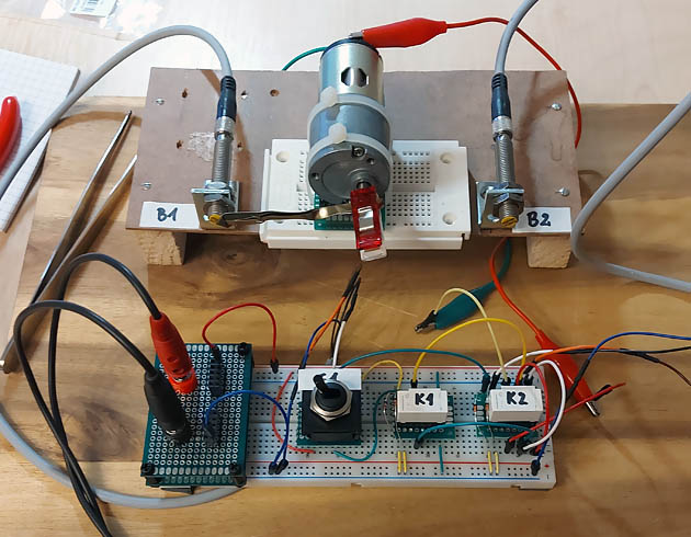 Testschaltung kompletter Aufbau