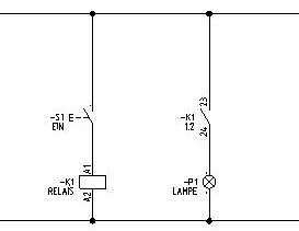 Lampe Ein ohne Selbsthaltung