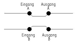 Kreuzschalter unbetätigt