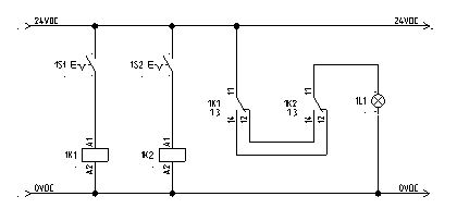Wechselschaltung mit zwei Relais