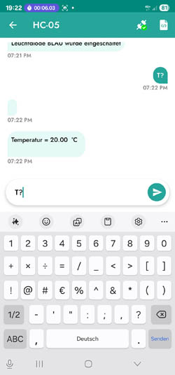 Temperatur Abfrage