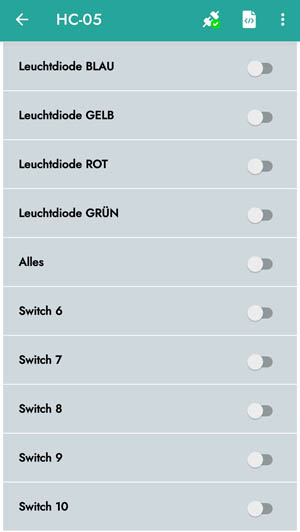 Einstellungen abgeschlossen