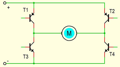 H-Brücke mit Transistoren