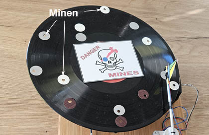 Minenfeld mit Minen