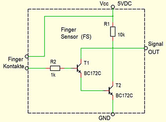 Berührungssensor mit Darlington-Schaltung