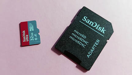 MicroSD-Karte mit Adapter