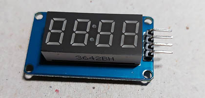 7-Segment-Display mit TM1637 (Frontansicht)