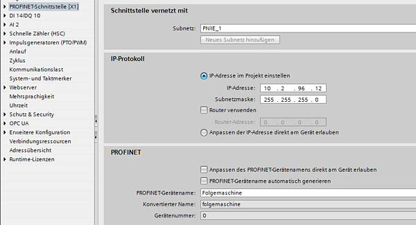 Profinet Eigenschaften