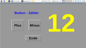Benutzeroberflaeche mit Buttons und Zähler