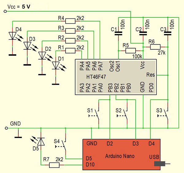 Schaltung Programmierung mit Arduino